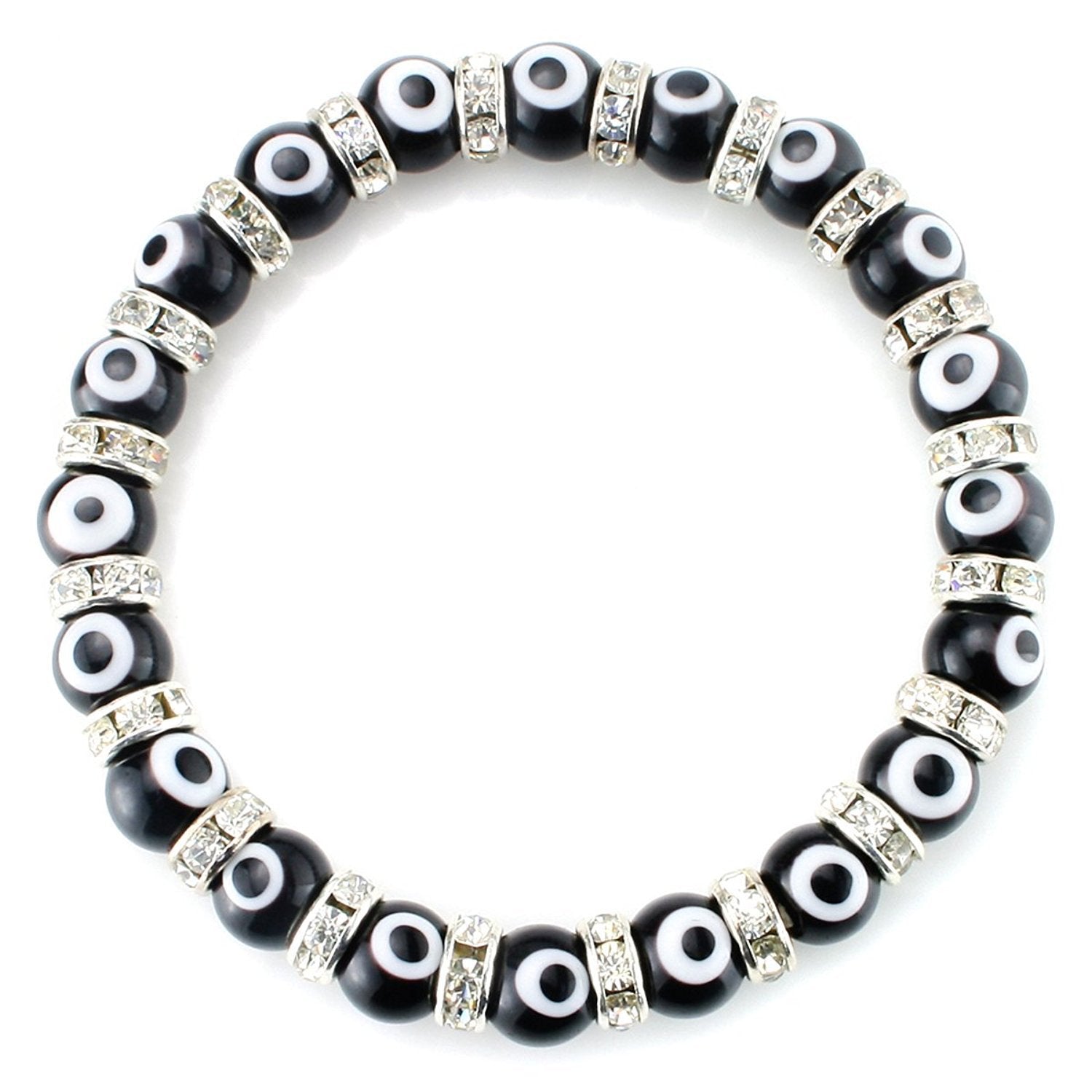 Wholesale Devil Eye Crystal Glass Beads Bracelet